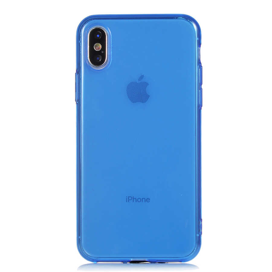Apple iPhone XS 5.8 Kılıf Zore Mun Silikon - Lacivert