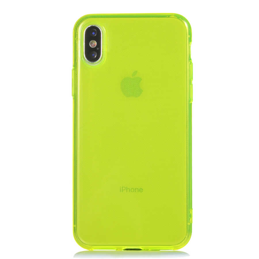 Apple iPhone XS 5.8 Kılıf Zore Mun Silikon - Sarı