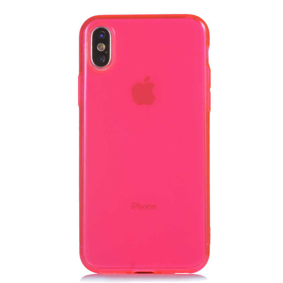 Apple iPhone XS 5.8 Kılıf Zore Mun Silikon - Pembe