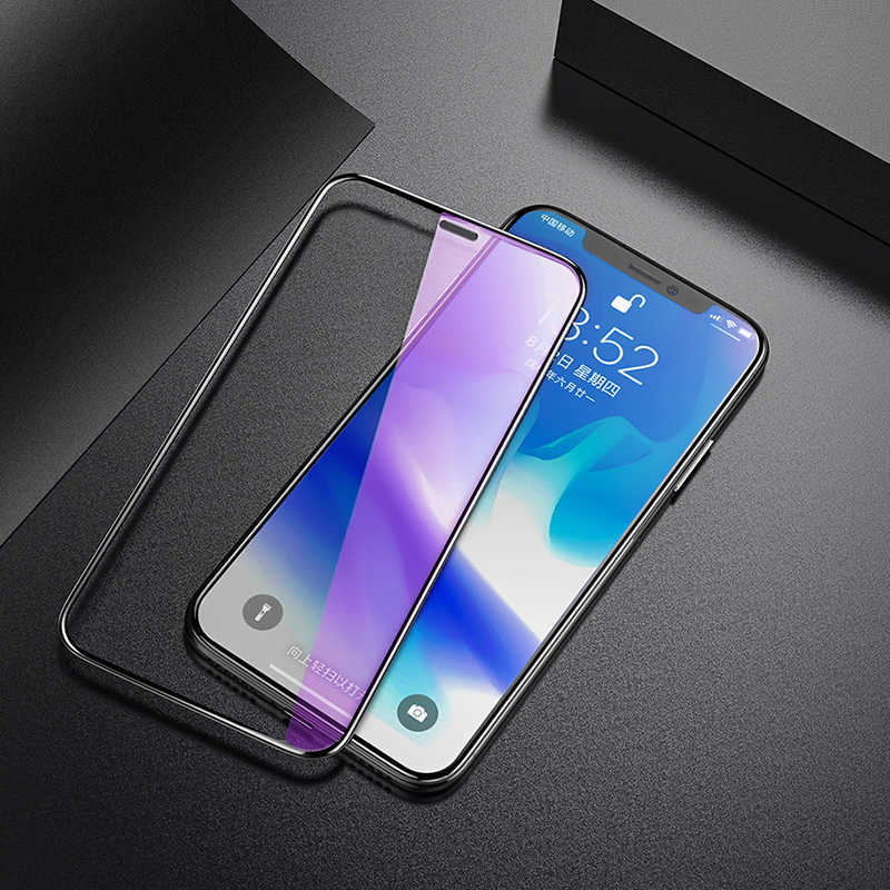Apple iPhone XS Max 6.5 Benks 0.3mm V Pro Ekran Koruyucu Anti-Bluelight - Siyah