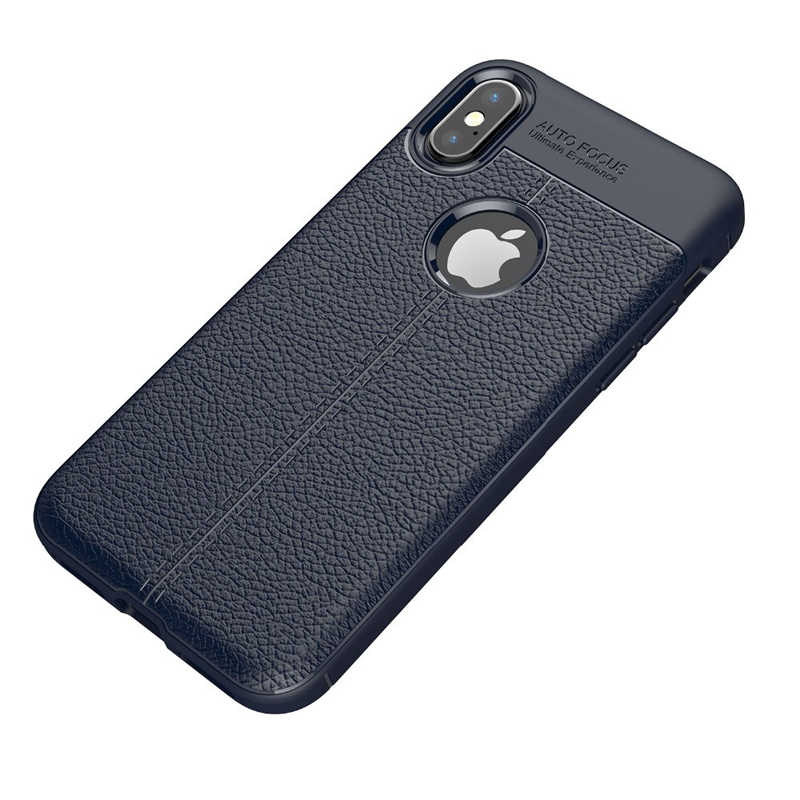 Apple iPhone XS Max 6.5 Kılıf Zore Niss Silikon Kapak - Lacivert