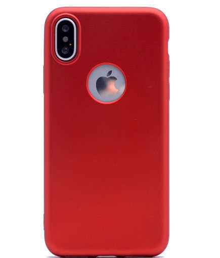 Apple iPhone XS Max 6.5 Kılıf Zore Premier Silikon Kapak - Kırmızı