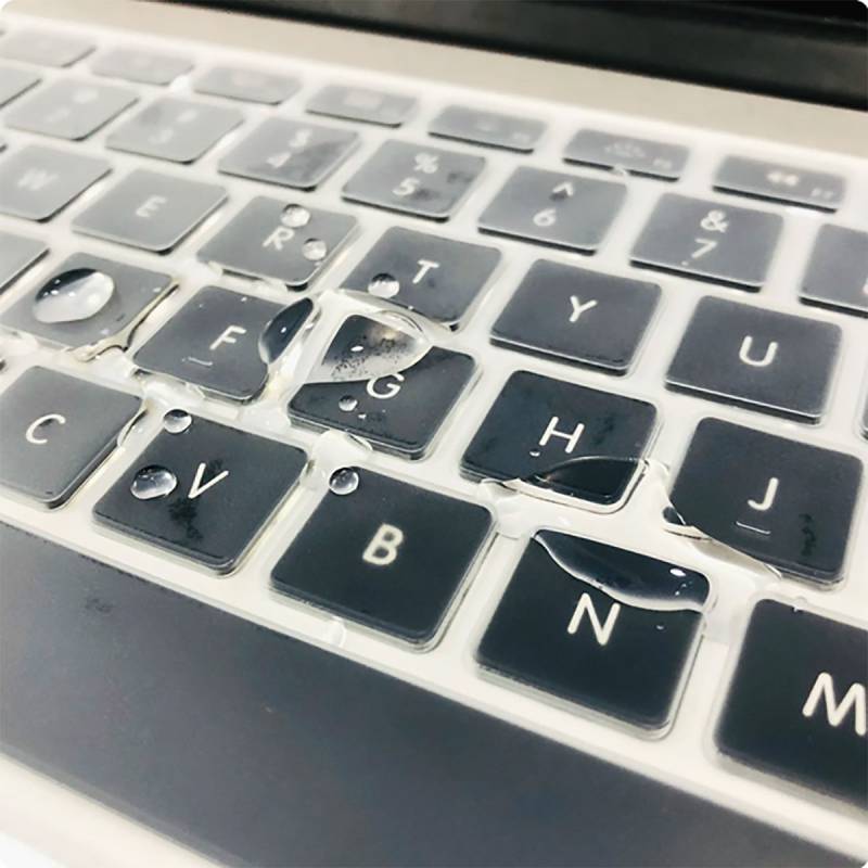 Apple Macbook 13' 2017 A1466 Zore Klavye Koruyucu Transparan Buzlu Silikon Ped - 4