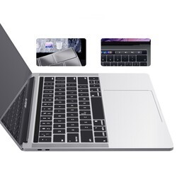 Apple Macbook 15.4' Pro A1286 Zore Keyboard Protector Transparent Silicone Pad - 5