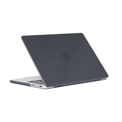 Apple Macbook 16.2' 2021 A2485 Zore MSoft Carbon Fiber Tasarımlı Kapak