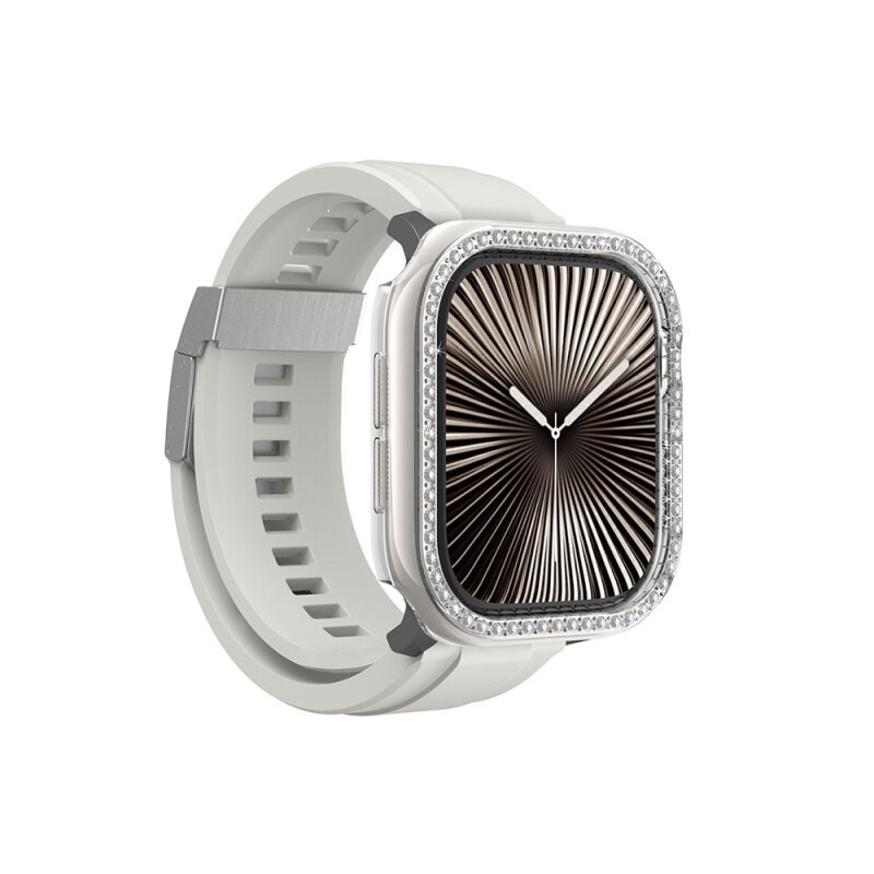 Apple Watch 10 42mm Amazingthing Gleam Fit FullGuard Taşlı Sert PC Kasa ve Ekran Koruyucu - 3