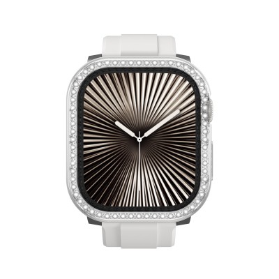 Apple Watch 10 42mm Amazingthing Gleam Fit FullGuard Taşlı Sert PC Kasa ve Ekran Koruyucu - 4