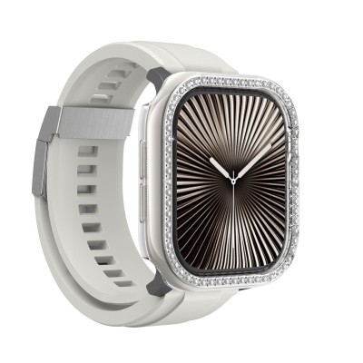 Apple Watch 10 42mm Amazingthing Gleam Fit FullGuard Taşlı Sert PC Kasa ve Ekran Koruyucu - 5
