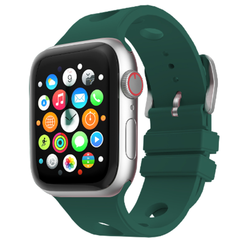 Apple Watch 10 42mm Delikli Tasarım Zore KRD-147 Silikon Kordon