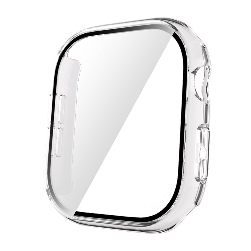 Apple Watch 10 42mm Sert PC Kasa ve Ekran Koruyucu Zore Watch Gard 35 - Şeffaf