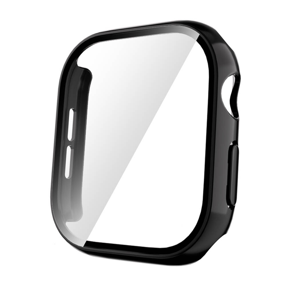 Apple Watch 10 42mm Sert PC Kasa ve Ekran Koruyucu Zore Watch Gard 35 - Koyu Siyah