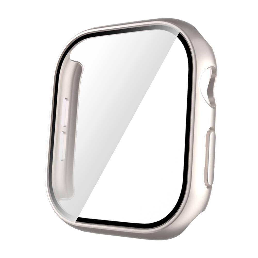Apple Watch 10 42mm Sert PC Kasa ve Ekran Koruyucu Zore Watch Gard 35 - Starlight