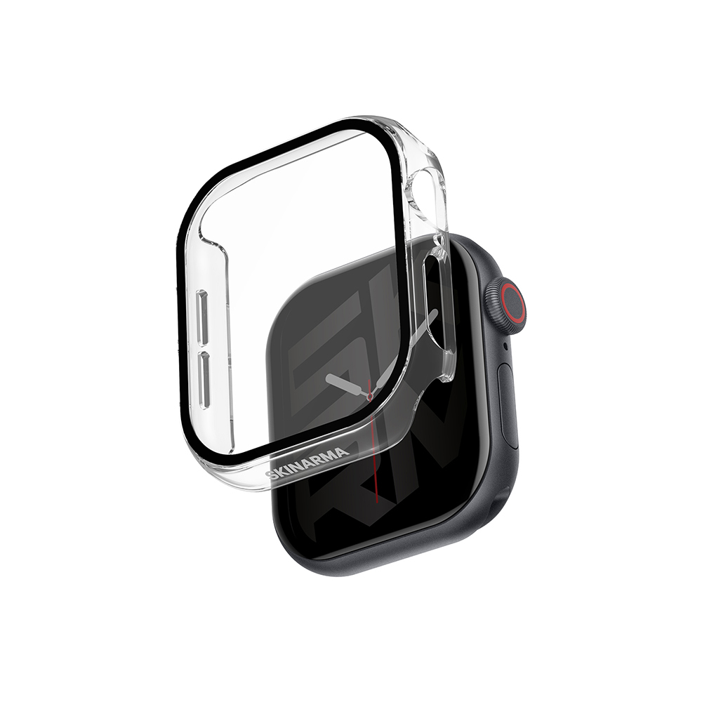 Apple Watch 10 42mm Skinarma Gado Sert Silikon Kasa ve Ekran Koruyucu - Şeffaf