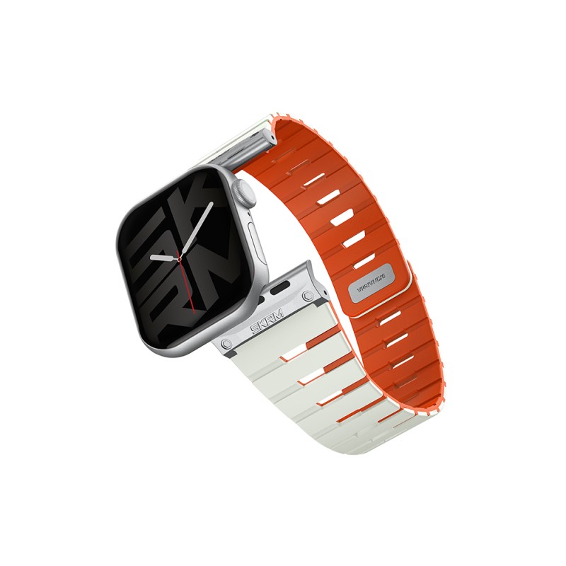 Apple Watch 10 42mm Skinarma Gemini Serisi TPU Magnetik Silikon Kordon - 2