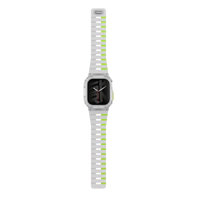 Apple Watch 10 42mm Skinarma Nightglow Atom TPU Case Protector + Gemini Silicone Band - 4