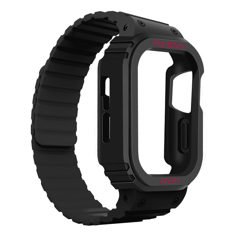 Apple Watch 10 42mm Zore KRD-142 Airbag Tasarımlı Kasa Koruyuculu Silikon Kordon - 12