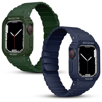 Apple Watch 10 42mm Zore KRD-142 Airbag Tasarımlı Kasa Koruyuculu Silikon Kordon - 18