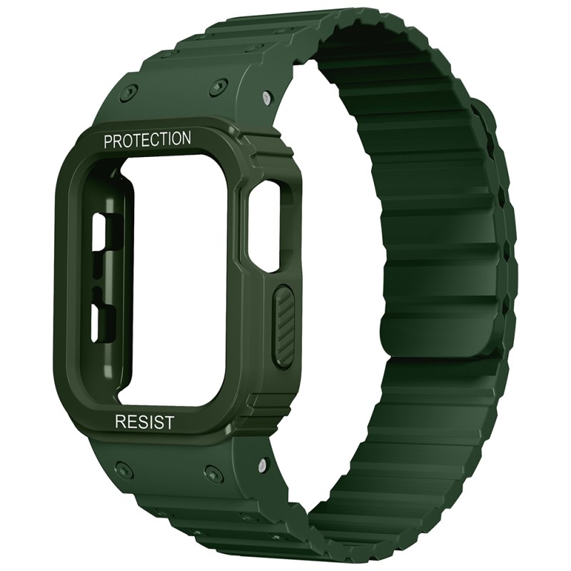 Apple Watch 10 42mm Zore KRD-142 Airbag Tasarımlı Kasa Koruyuculu Silikon Kordon - 1