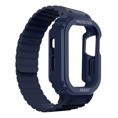 Apple Watch 10 42mm Zore KRD-142 Airbag Tasarımlı Kasa Koruyuculu Silikon Kordon - 14