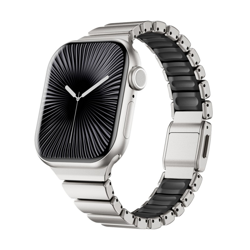 Apple Watch 10 42mm Zore KRD-149 Metal Silikon Kordon - 1