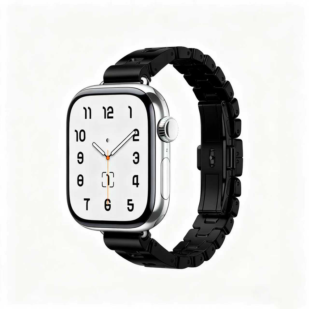 Apple Watch 10 42mm Zore KRD-150 Metal Kordon - Siyah