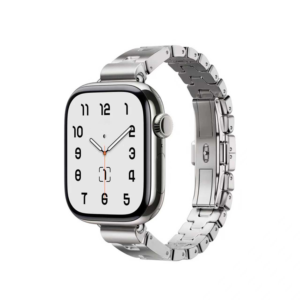 Apple Watch 10 42mm Zore KRD-150 Metal Kordon - Gümüş