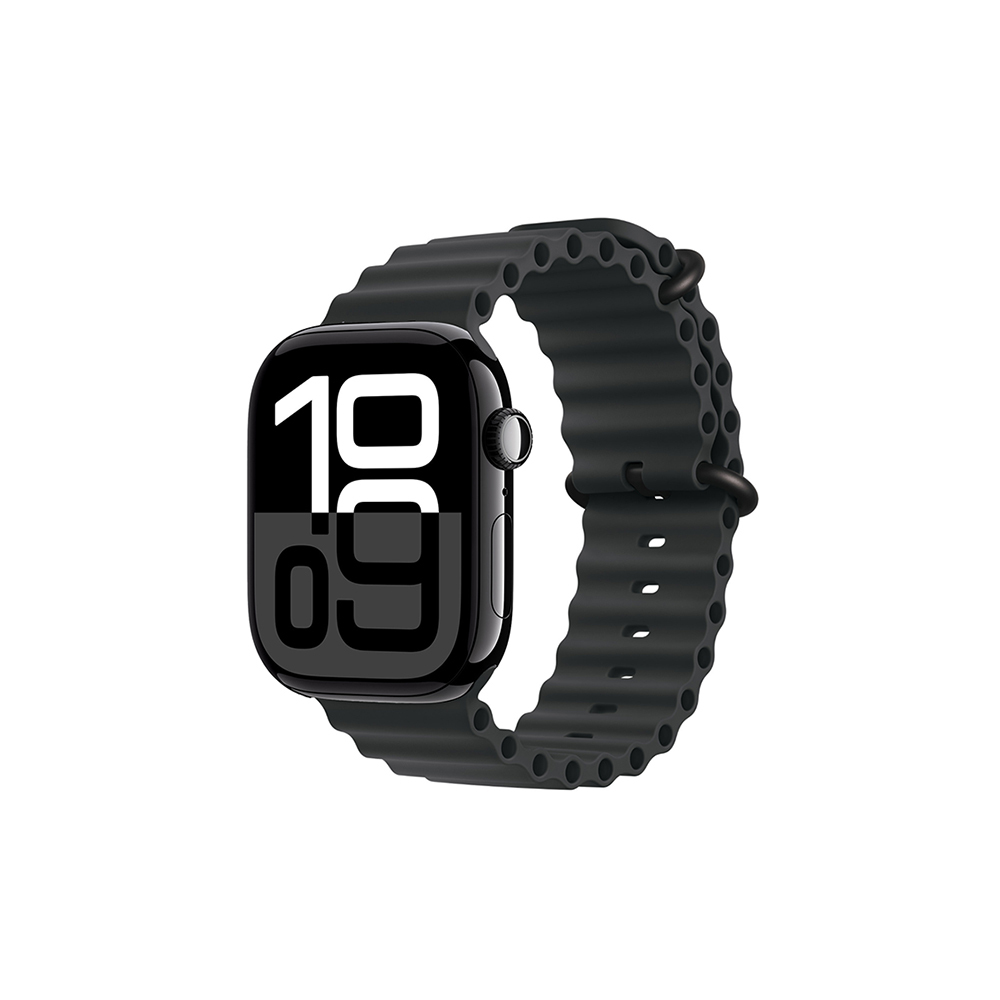 Apple Watch 10 42mm Zore KRD-75 Silikon Kordon - Mat Siyah