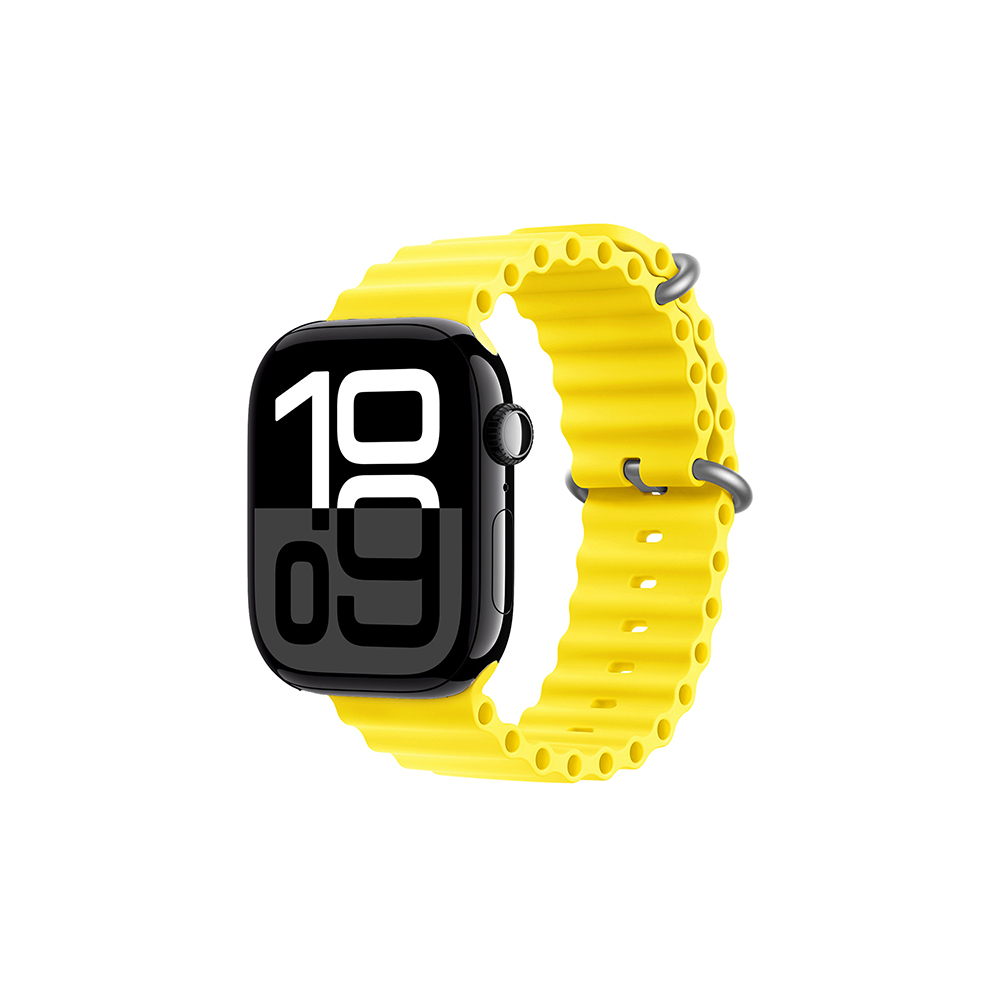 Apple Watch 10 42mm Zore KRD-75 Silikon Kordon - Sarı