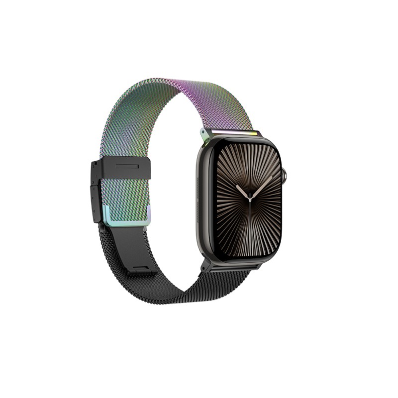 Apple Watch 10 46mm Amazingthing Omni StyleFlip Metal Hasır Kordon - 6