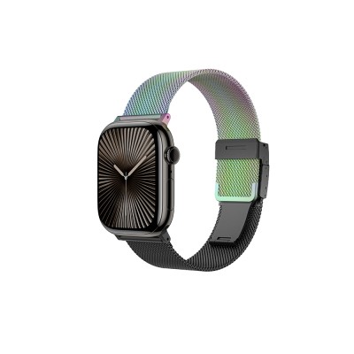 Apple Watch 10 46mm Amazingthing Omni StyleFlip Metal Hasır Kordon - 2