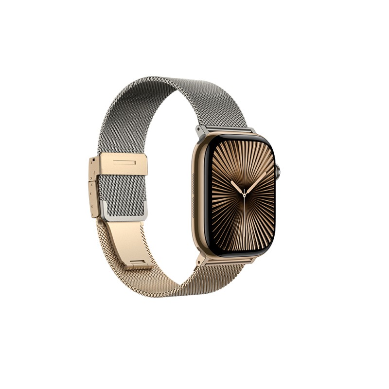 Apple Watch 10 46mm Amazingthing Omni StyleFlip Metal Hasır Kordon - 9