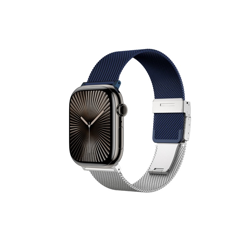 Apple Watch 10 46mm Amazingthing Omni StyleFlip Metal Hasır Kordon - 4