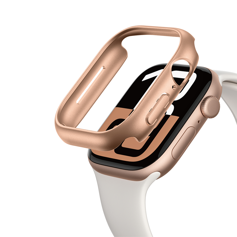 Apple Watch 10 46mm Amazingthing Radix Minimal FrameLite Sert PC Kasa Koruyucu - Rose Gold