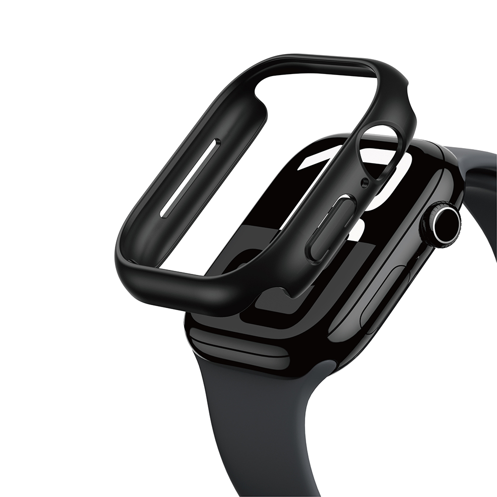 Apple Watch 10 46mm Amazingthing Radix Minimal FrameLite Sert PC Kasa Koruyucu - Siyah