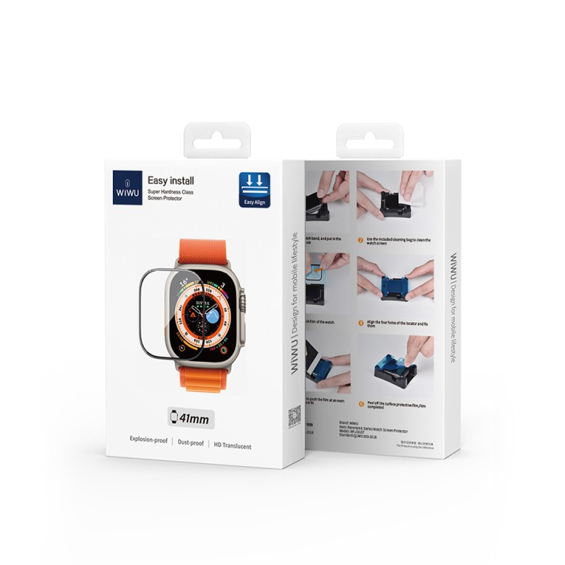 Apple Watch 10 46mm Wiwu JD-107 Easy Install Series HD Screen Protector Film + Easy Application Tool - 7