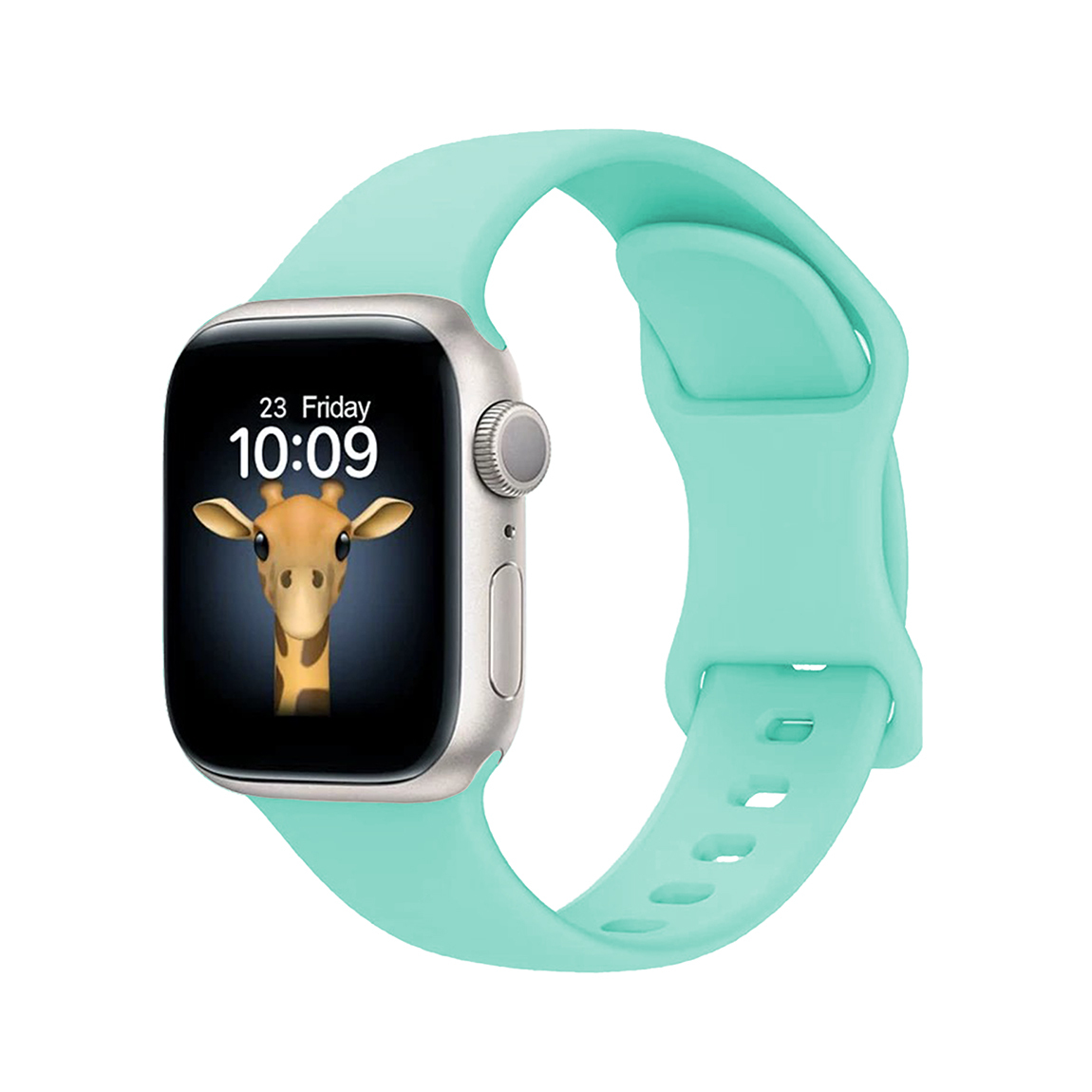 Apple Watch 10 46mm Zore KRD-131 Silikon Kordon Strap Kayış - Açık Yeşil