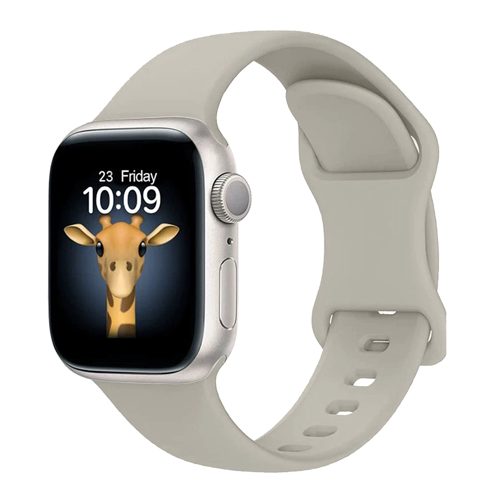 Apple Watch 10 46mm Zore KRD-131 Silikon Kordon Strap Kayış - Stone