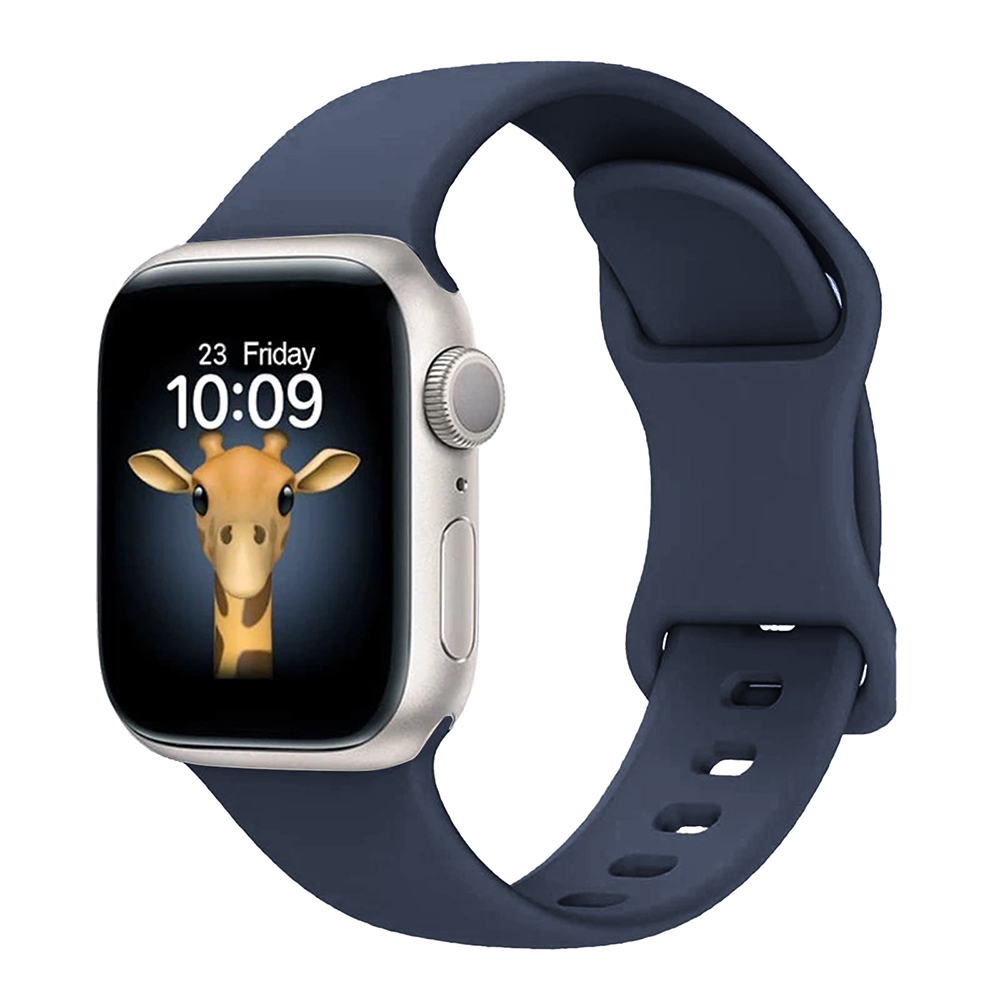 Apple Watch 10 46mm Zore KRD-131 Silikon Kordon Strap Kayış - Lacivert