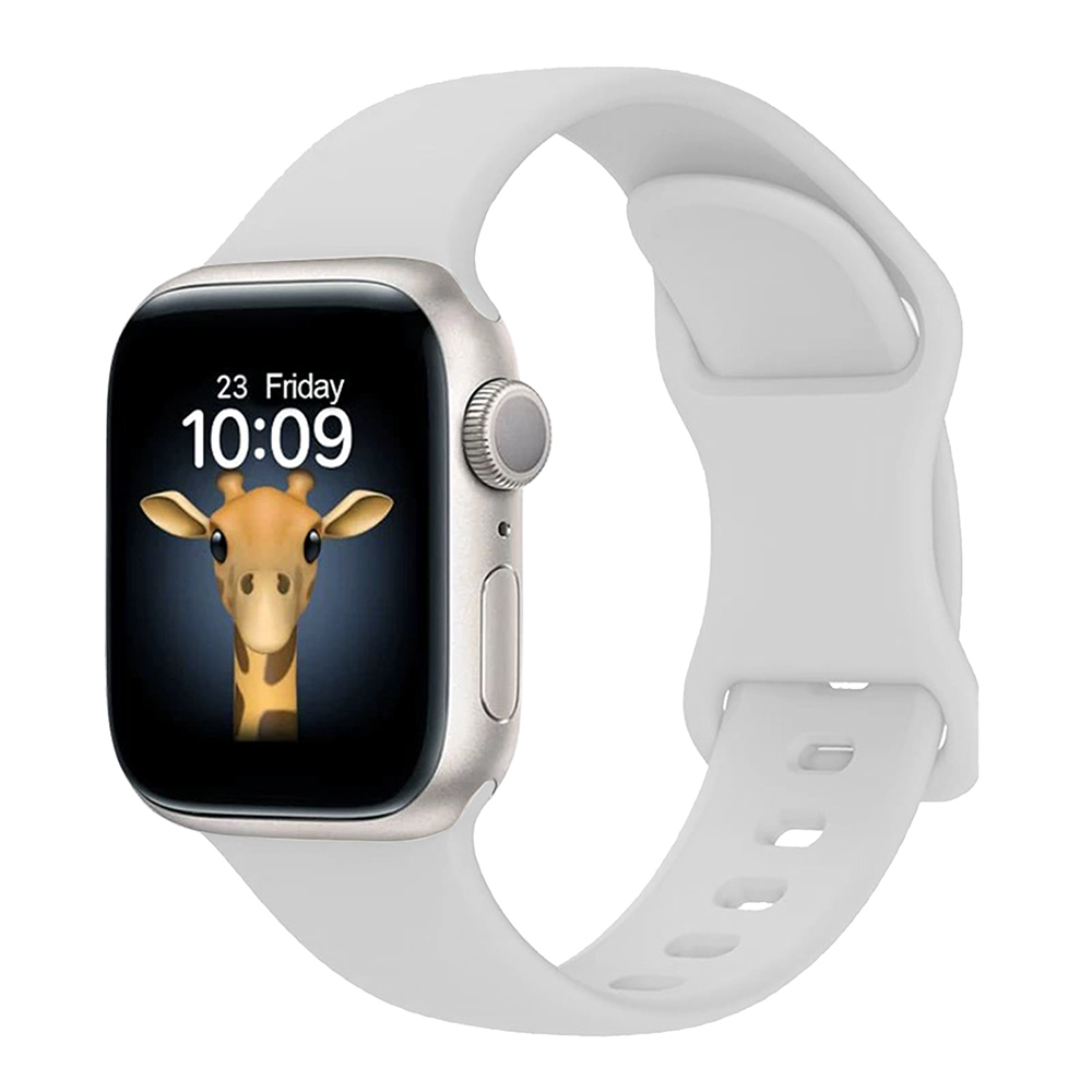 Apple Watch 10 46mm Zore KRD-131 Silikon Kordon Strap Kayış - Beyaz