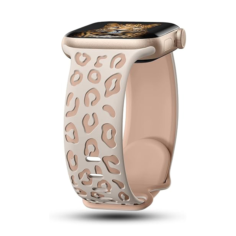 Apple Watch 10 46mm Zore KRD-140 Silikon Kordon Strap Kayış - Starlight-Bej