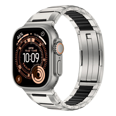 Apple Watch 10 46mm Zore KRD-155 Metal Silikon Kordon - Zore