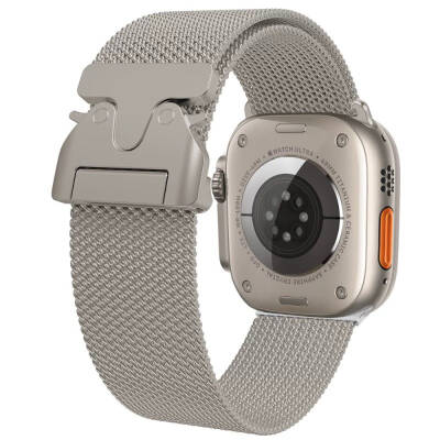 Apple Watch 10 46mm Zore KRD-25 Metal Hasır Kordon - Zore