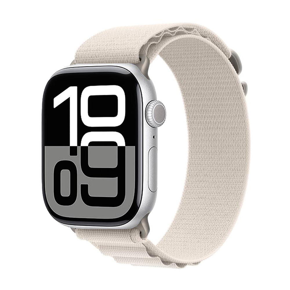 Apple Watch 10 46mm Zore KRD-74 Hasır Kordon - Beyaz