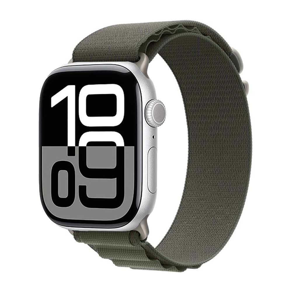 Apple Watch 10 46mm Zore KRD-74 Hasır Kordon - Yeşil