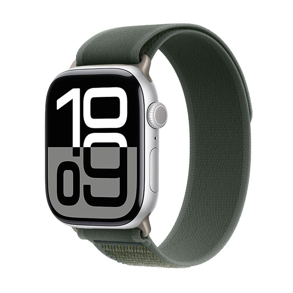 Apple Watch 10 46mm Zore KRD-77 Hasır Kordon - Yeşil