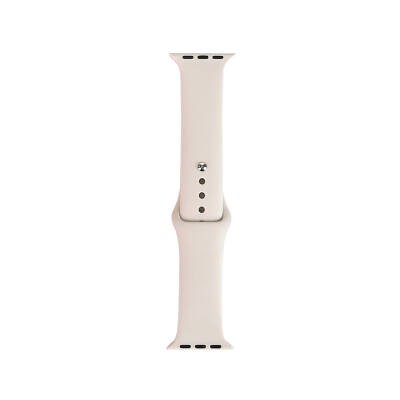 Apple Watch 38mm Band Serisi Klasik Kordon Silikon Strap Kayış Starlight