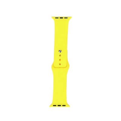 Apple Watch 38mm Band Serisi Klasik Kordon Silikon Strap Kayış Sarı