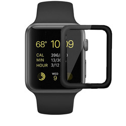 Apple Watch 38mm Zore Kenarları Metal Cam Ekran Koruyucu - Zore