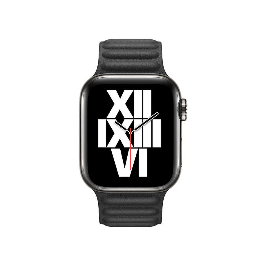 ​​​Apple Watch 38mm KRD-34 Deri Kordon - Siyah