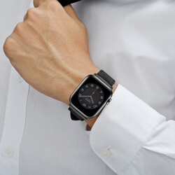 Apple Watch 38mm Wiwu Attleage Watchband Hakiki Deri Kordon - Thumbnail